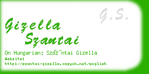 gizella szantai business card